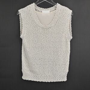 PHILLIP LIM Sweater Womens Size‎ XS Linen Blend Knit Sleeveless Neutral Granola